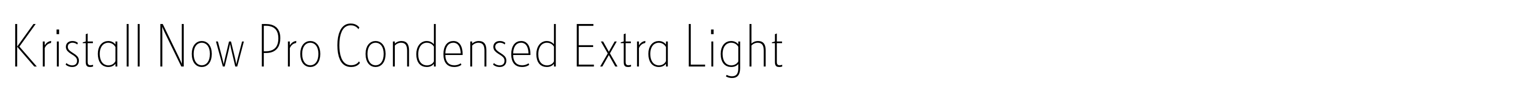 Kristall Now Pro Condensed Extra Light